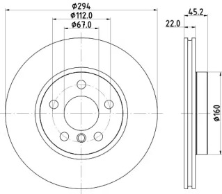 HELLA PAGID 8dd355122651 -  Тормозной диск